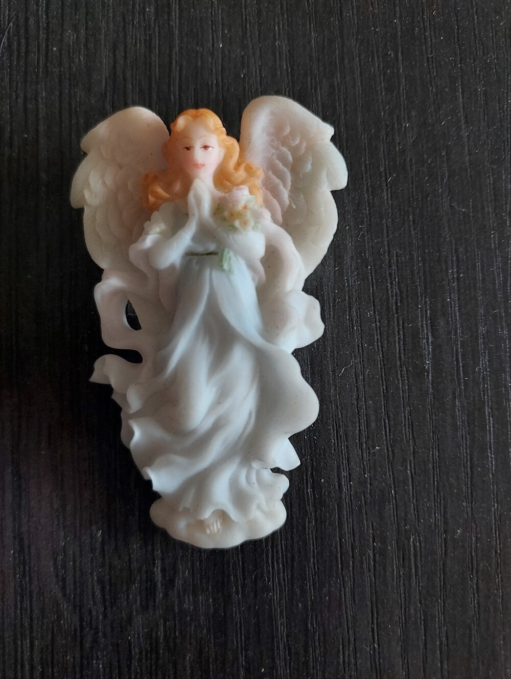White and Gold Angel Brooch — Women’s Jewelry Brooches